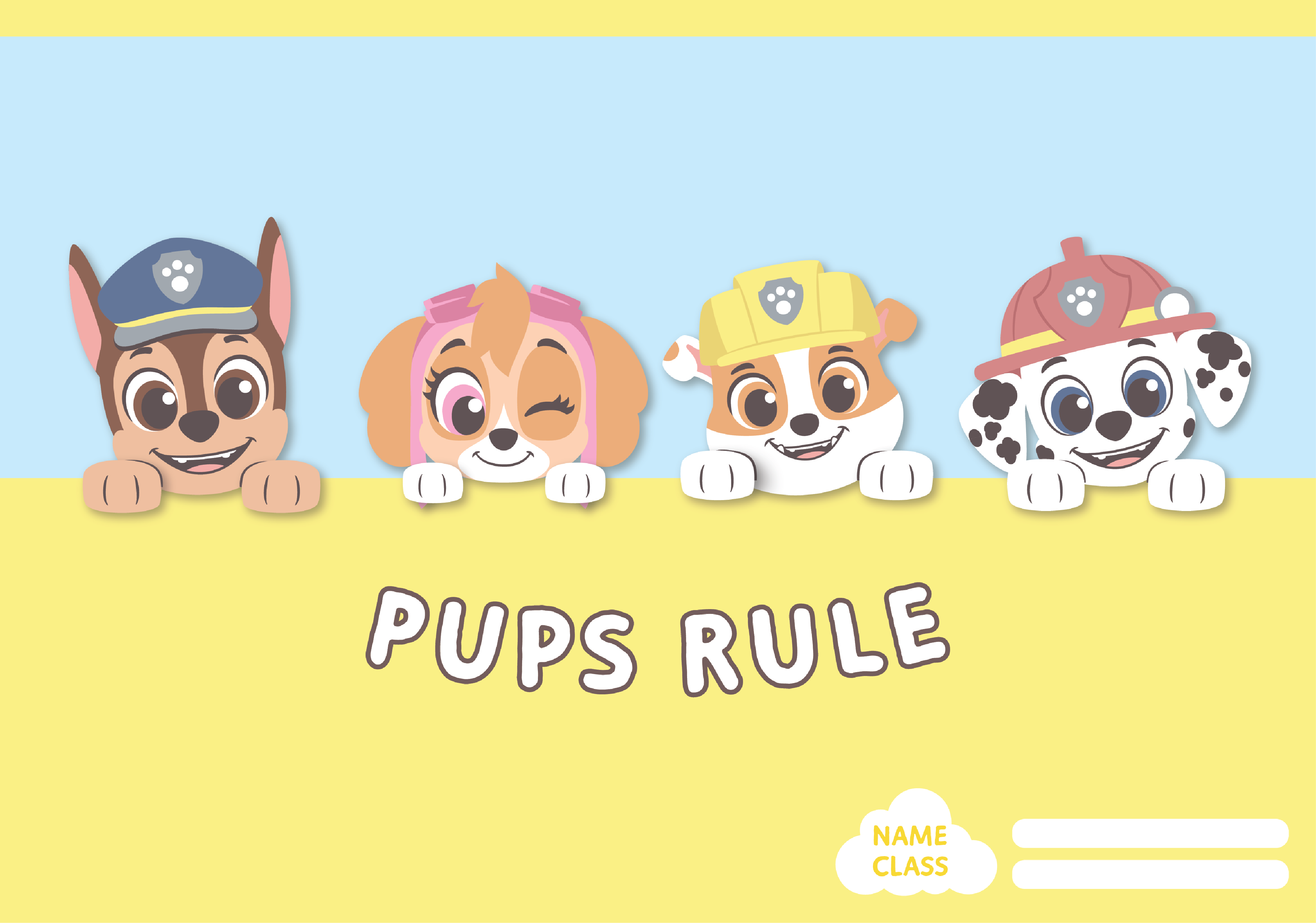 PAW PATROL Drawing Block A4 135gsm 5in1 KAWAII FRIENDSHIP