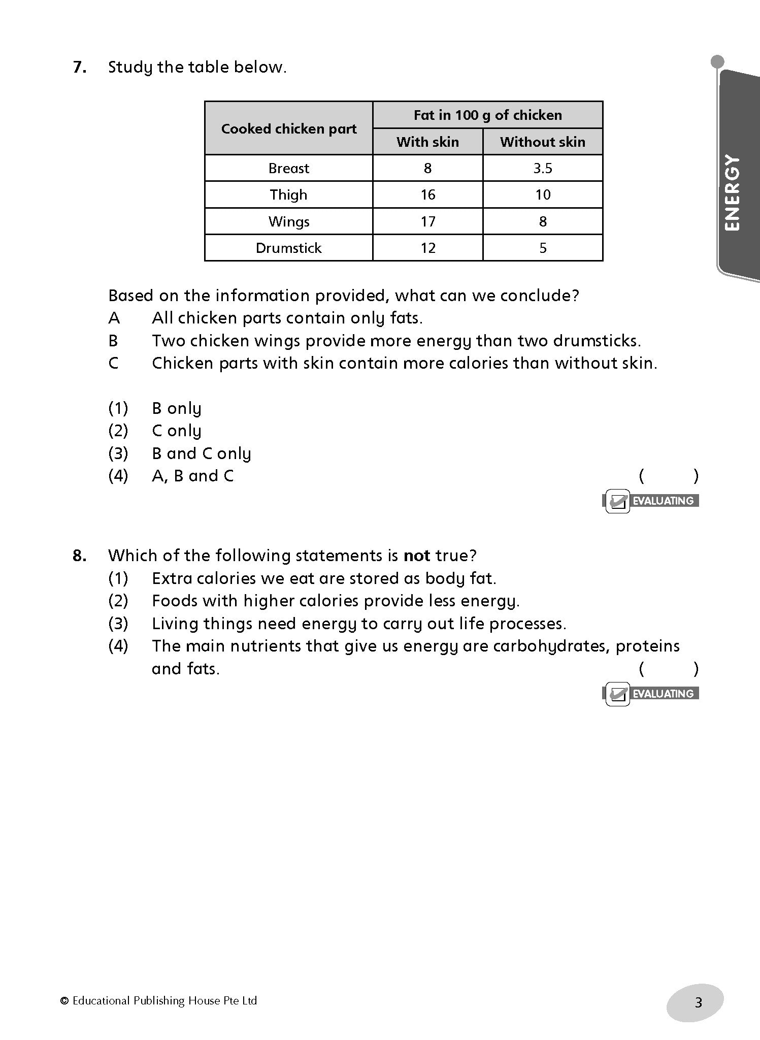 Primary 6 Science Practice 