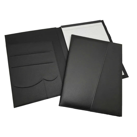 R'fillae A4 Pu Leather Black Portfolio With Notepad