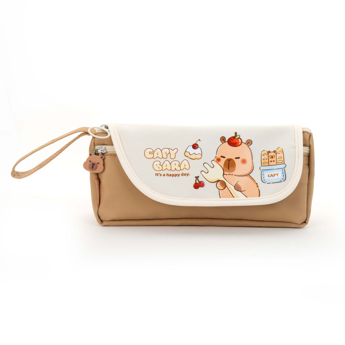 Assorted Pencil Bag W 2 Zip Capybara
