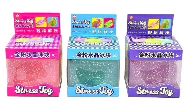 Fuzz Ball Glitter Cube - Assorted Colour