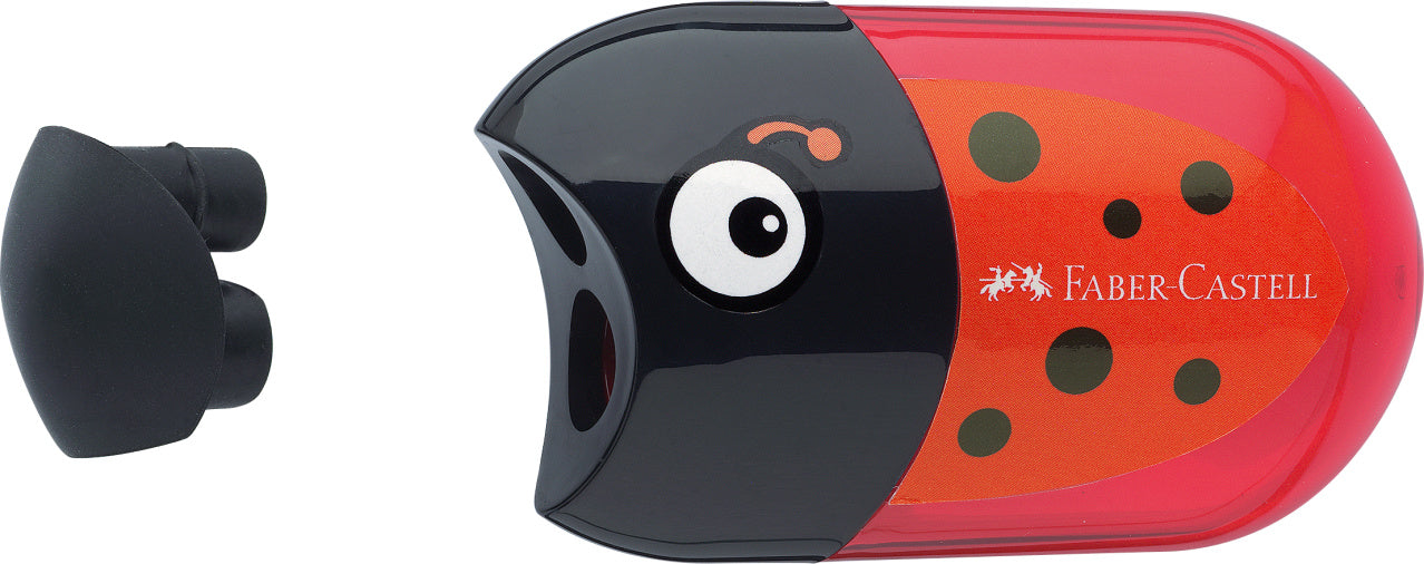 Faber-Castell 2 Hole Dual Sharpener & Eraser, Ladybird-183526