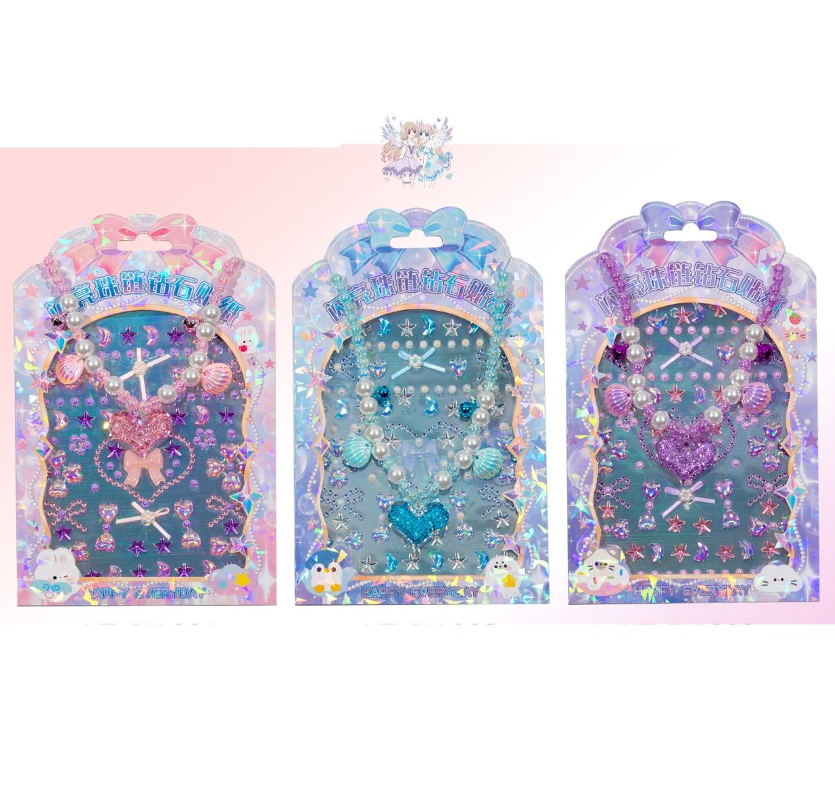 Diamond Sticker With Necklace Set YTPK1-3