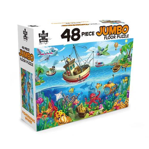 PUZZLE MASTER 48 PIECE JUMBO FLOOR PUZZLE FISHERMANS WHARF