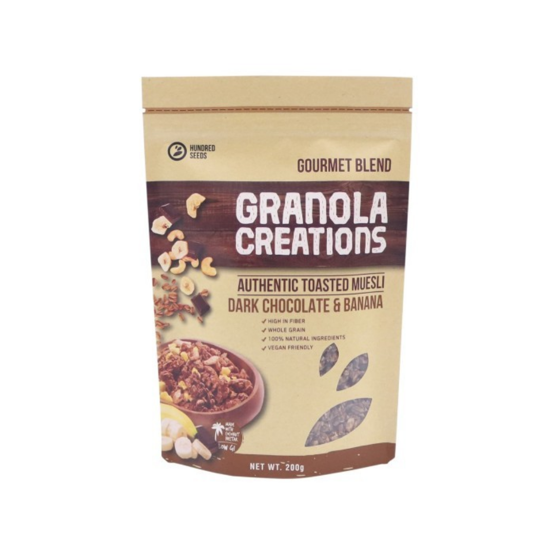 Hundred Seeds Granola Creation 200gms Gourmet Blend Chocolate Banana