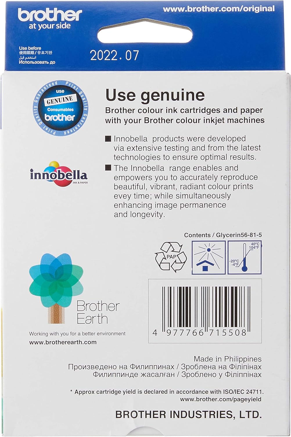 Brother LC563M Original Ink Cartridge Compatible with MFC Series, 600 Pages, Magenta