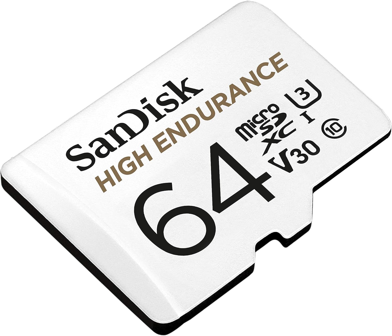 SanDisk High Endurance 64GB microSDXC card with Adapter for dash cams and security cameras, Black - SDSQQNR-064G-GN6IA