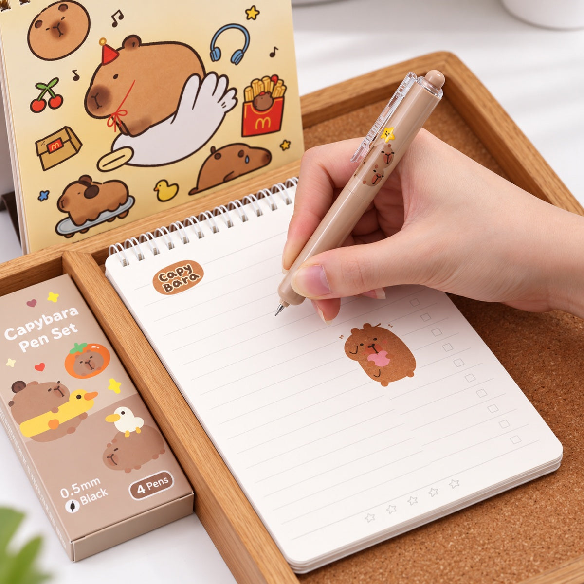  Capybara Gel Pen Set 0.5mm (4pcs Set) 