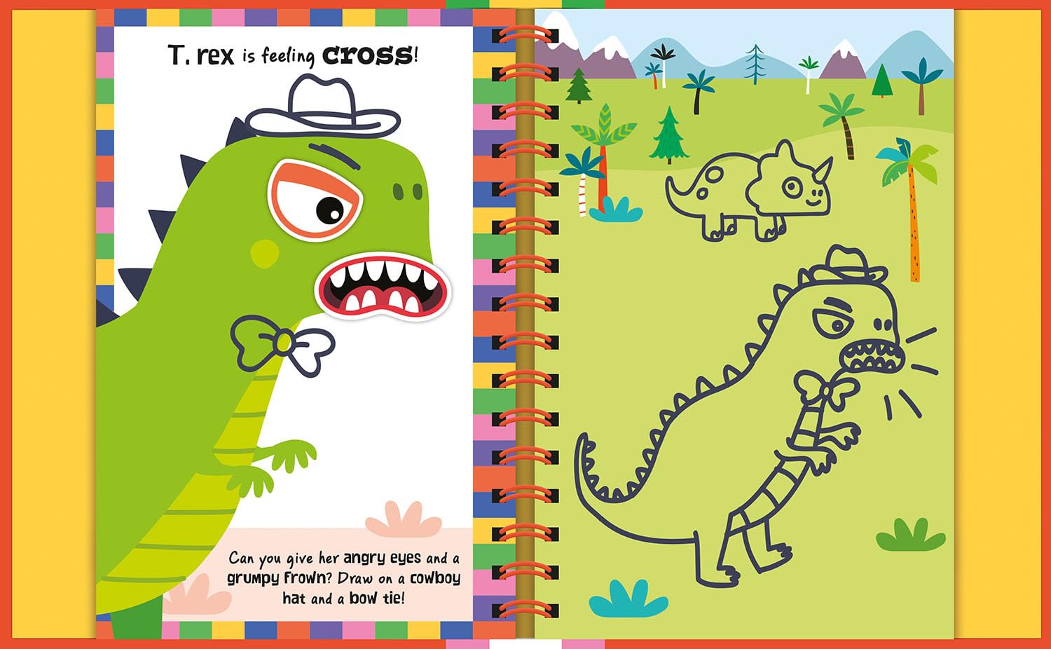 Wipe-Clean Sticker Funny Faces Dinosaurs (Hardcover)
