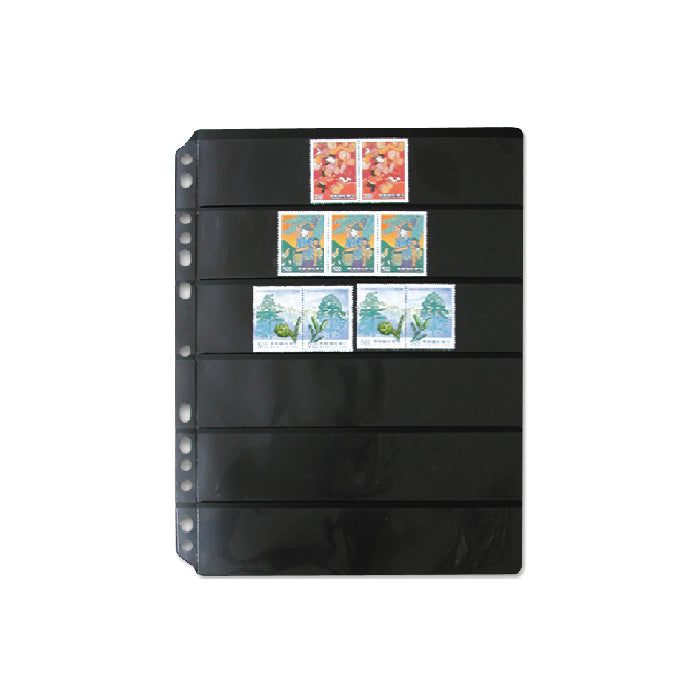 Asia Stamp Album Refill-blk 1x5 Cy-r7028