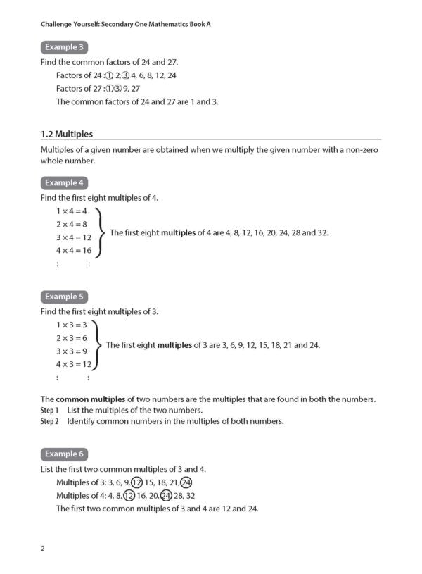 Challenge Yourself Secondary One Mathematics Book A (New Edition)
