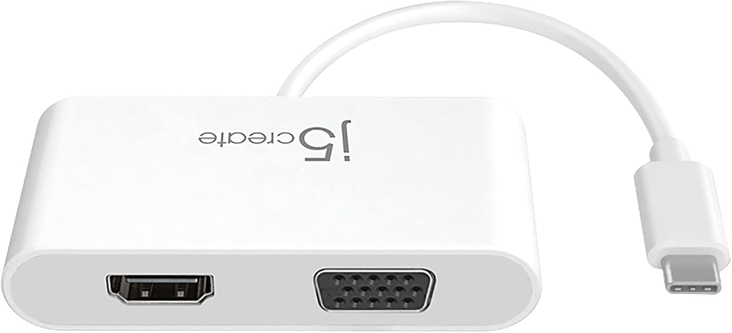 J5Create JCA174 USB Type-C to Dual HDMI + VGA Multi-Display Adapter