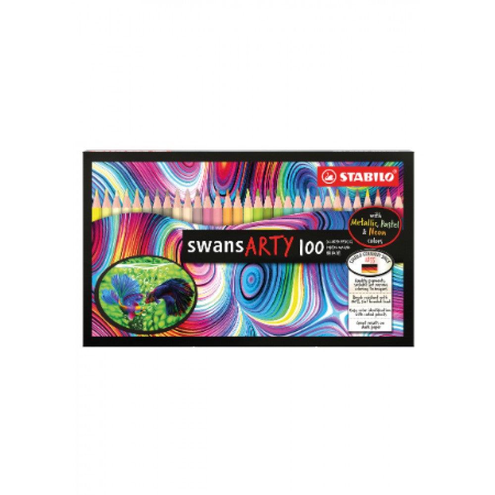 STABILO SWANS ARTY COLOURED PENCILS - 100 LONG