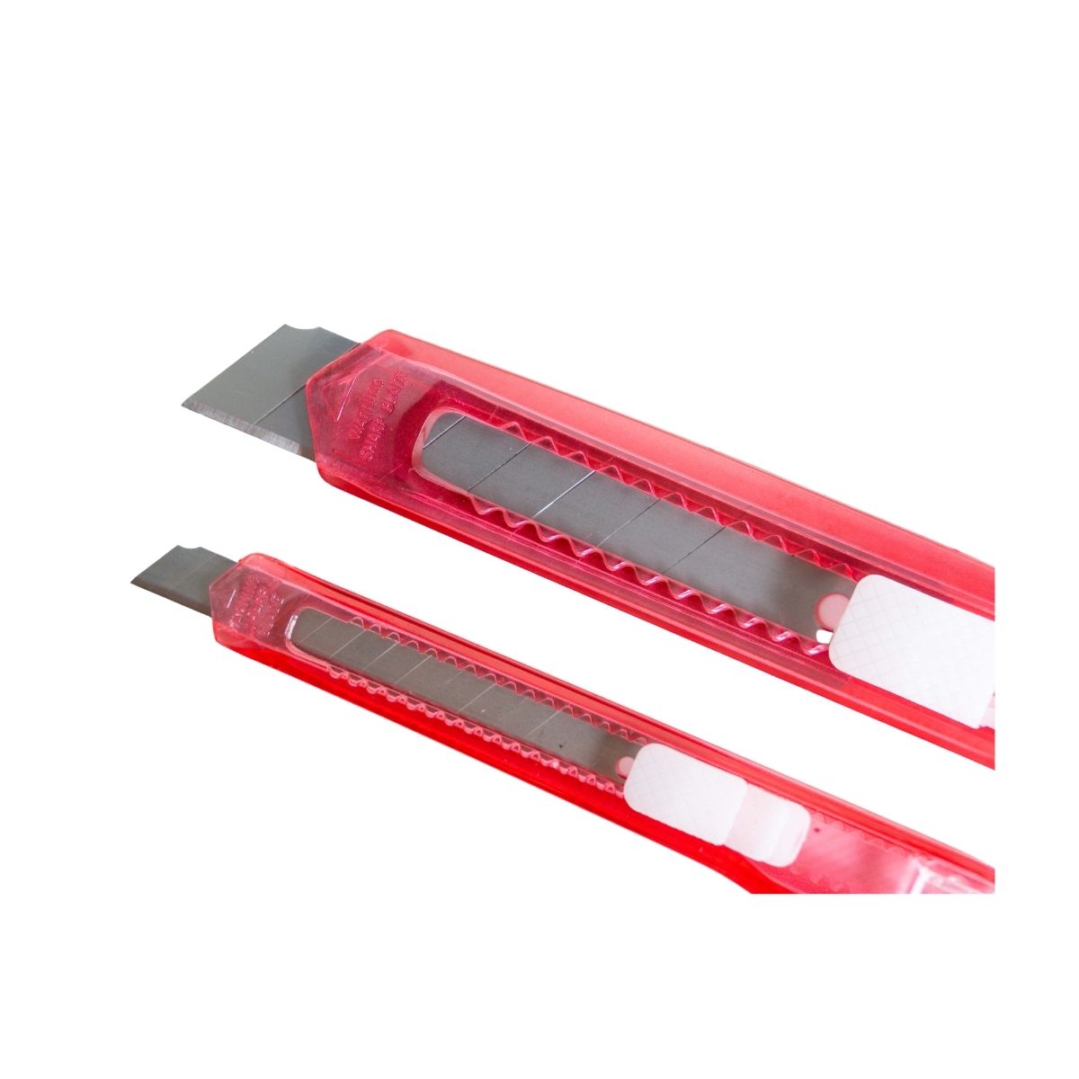 Pop Bazic Utility Cutter Knife Set (18mm & 9mm - Pack of 2) - Red