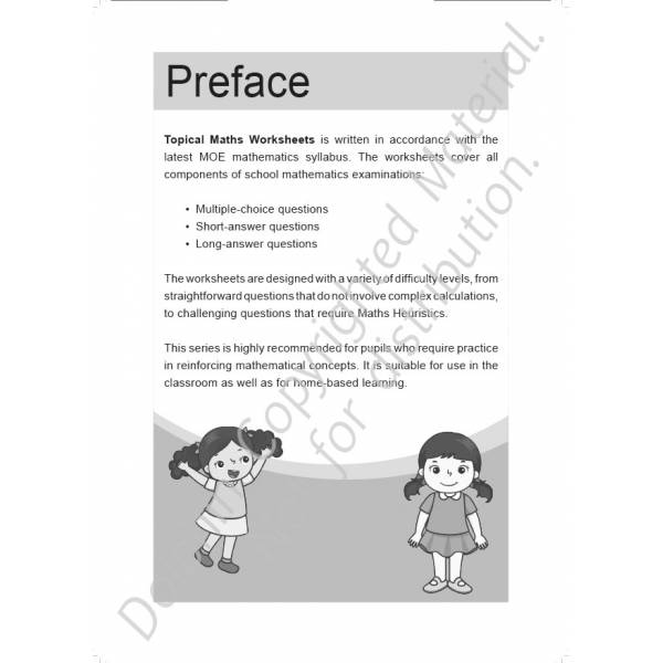 Primary 2 Topical Maths Worksheets (pack)