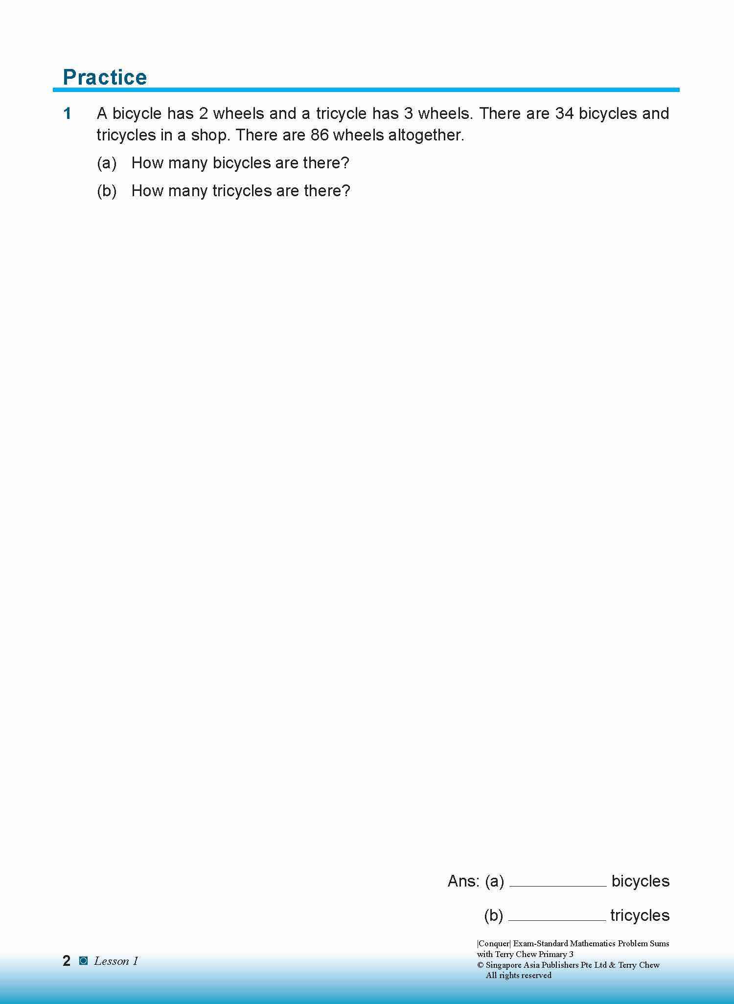 Primary 3 Conquer EXAM-STANDARD Mathematics PROBLEM SUMS with Terry Chew  - 2nd Edition