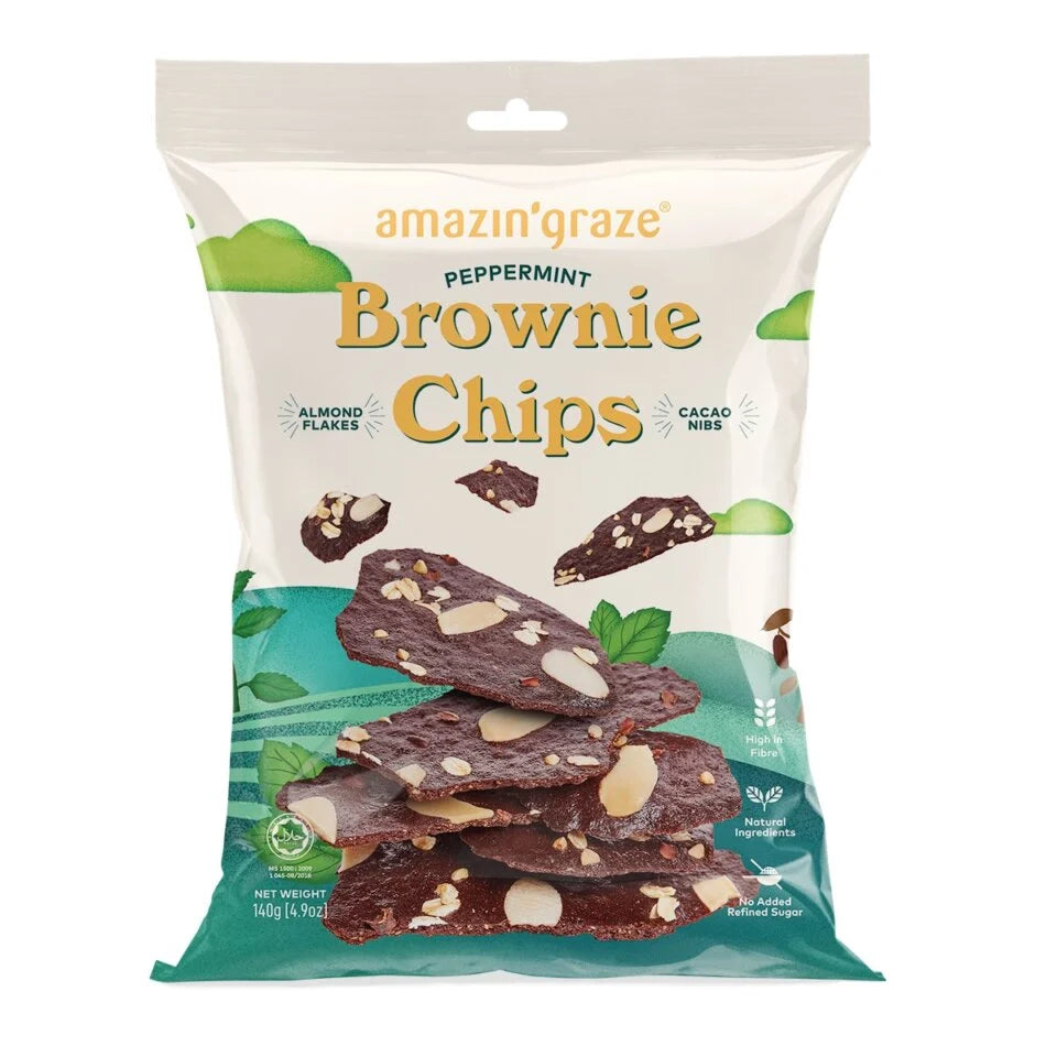 Amazin Graze Peppermint Brownie Chips 140g