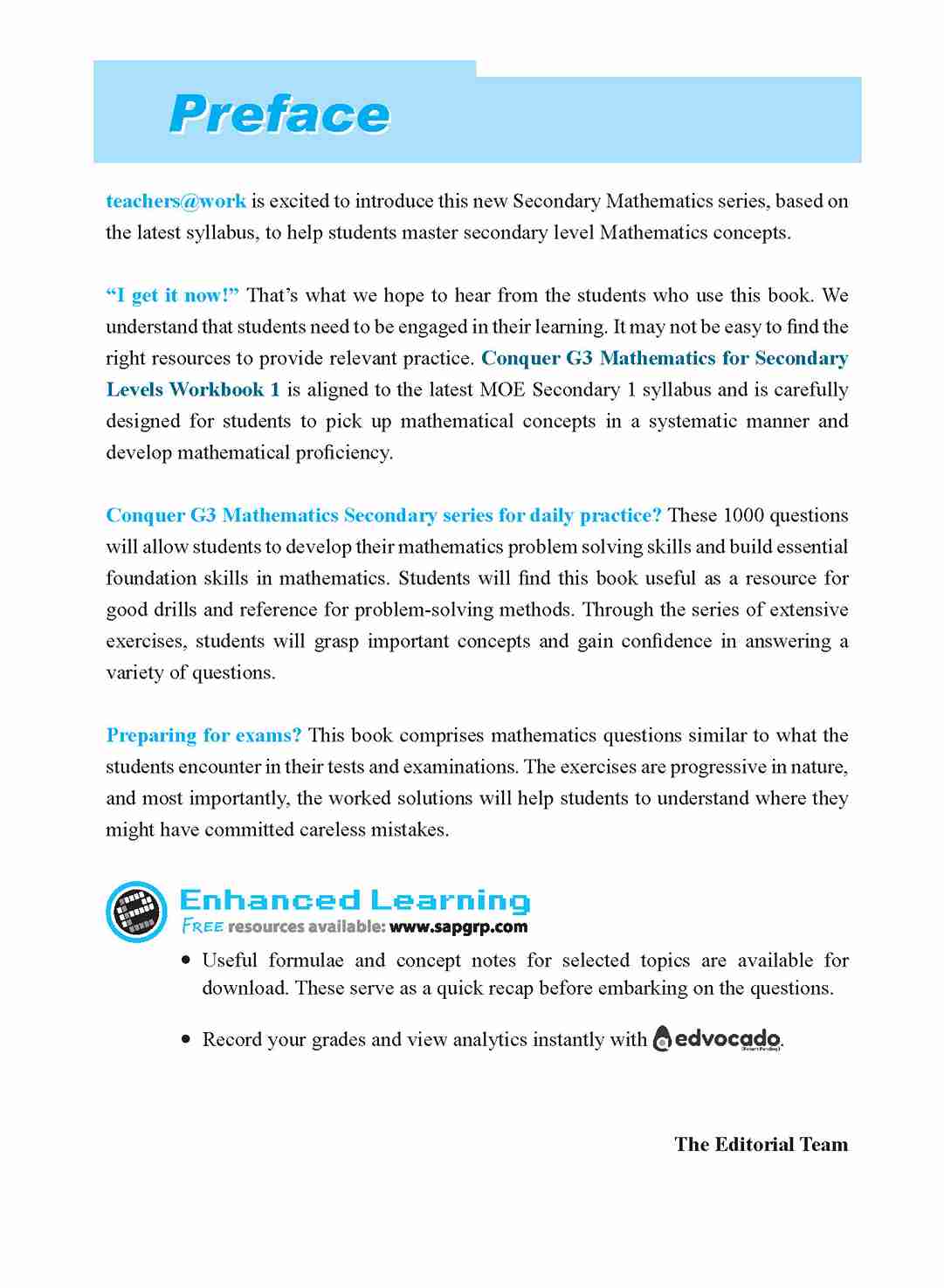 Conquer G3 Mathematics For Secondary Levels Workbook 1