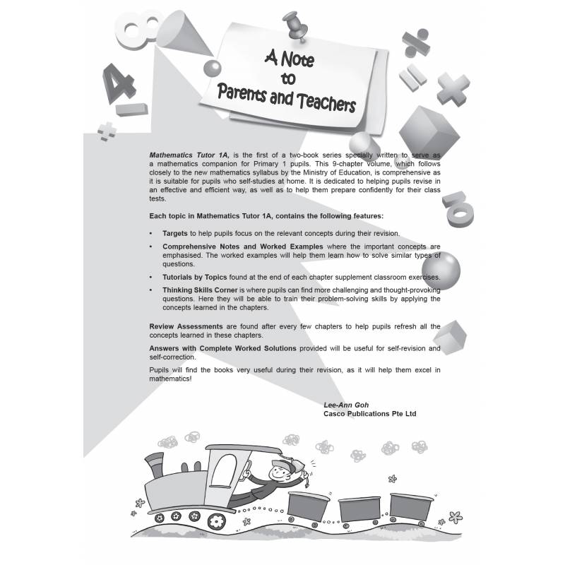 Primary Maths Tutor 1A - Revised Ed 2021