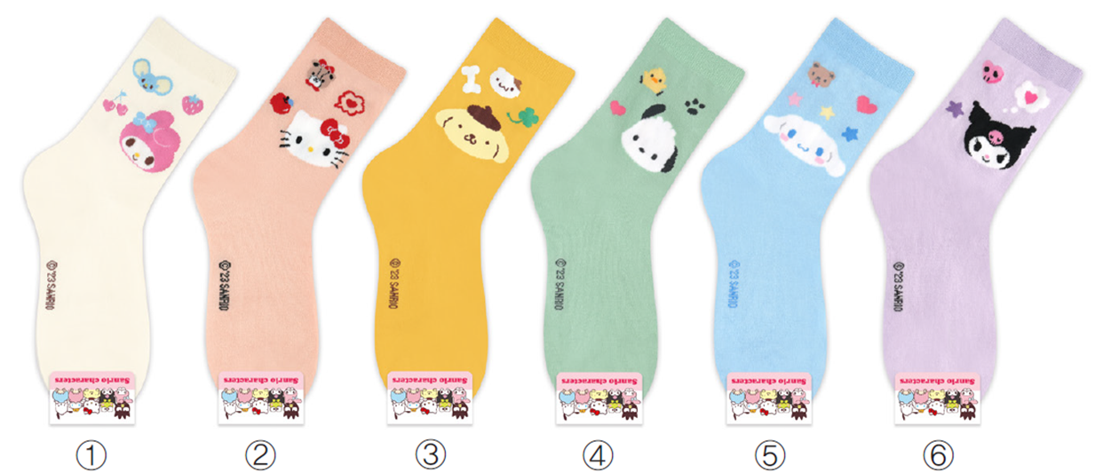 SANRIO & FRIENDS LONG SOCKS - 3 POMPOMPURIN