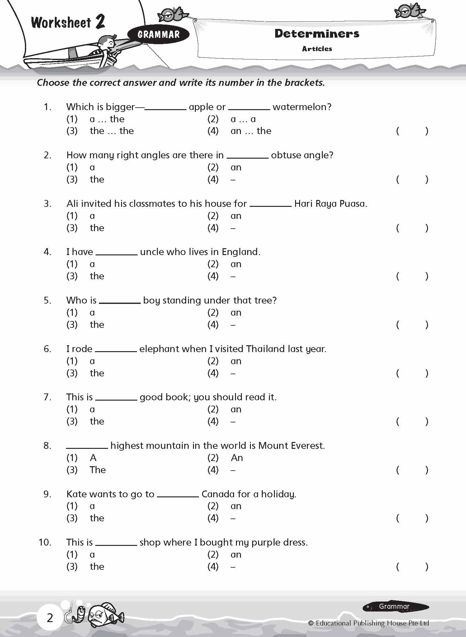Primary 4 New English Grammar & Vocabulary Worksheet