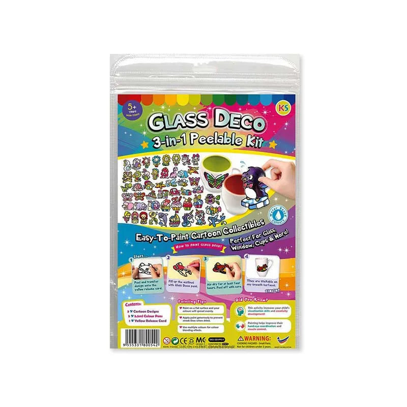 KS ART N CRAF GLS DECO 3IN1 PEELABLE KIT
