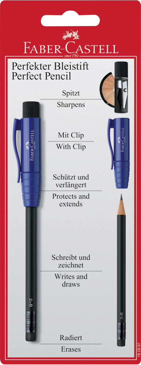 Faber-Castell Perfect Pencil (Red, Blue, Black )-182997-BC