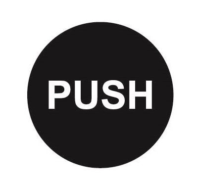 COSMO PUSH SIGN SA9-611B (50mm DIAMETER)