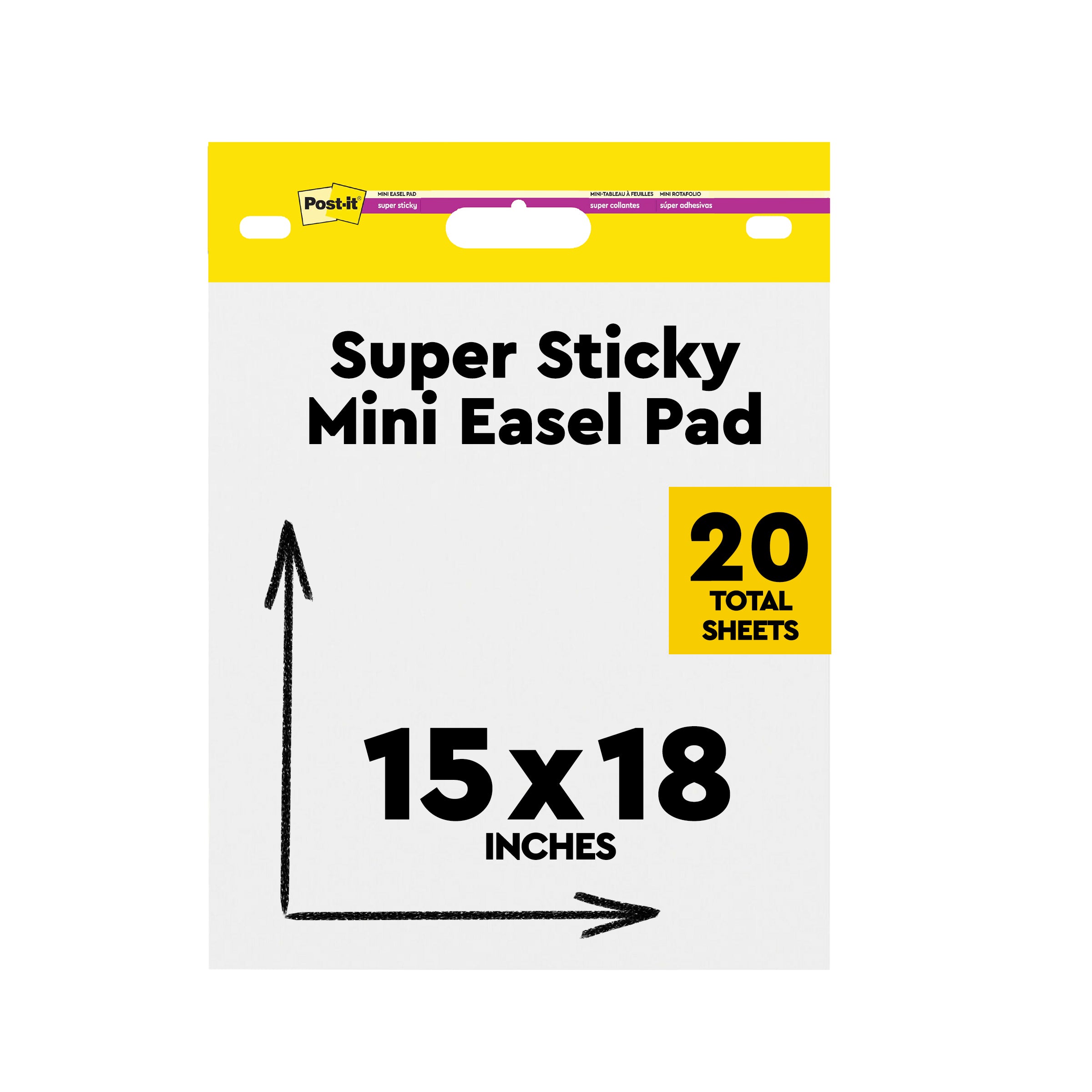 Post-it® 577ss Super Sticky Mini Easel Pad, 15x18"
