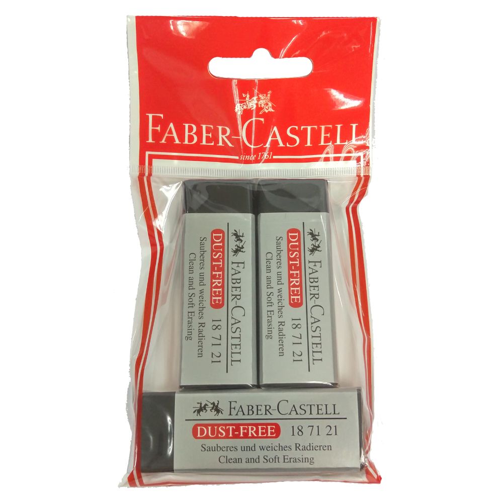 Faber-Castell Exam Eraser 3 in 1 Pack-187121-3