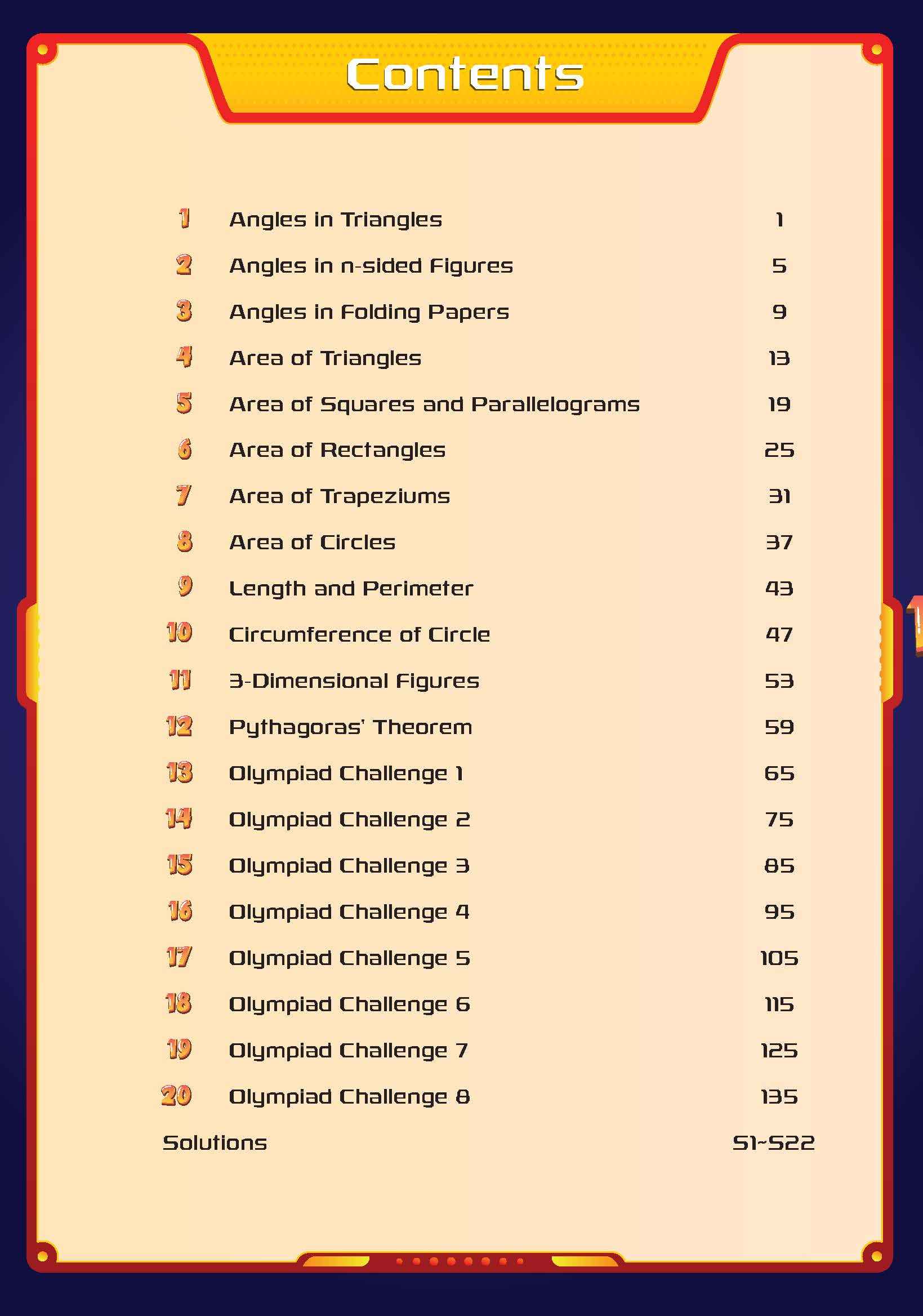 Super IQ Maths Olympiad GEOMETRY Level 6 (11-12 years)