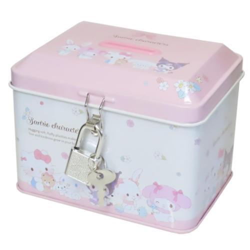 Sanrio Metal Tin Coin Bank - Pink