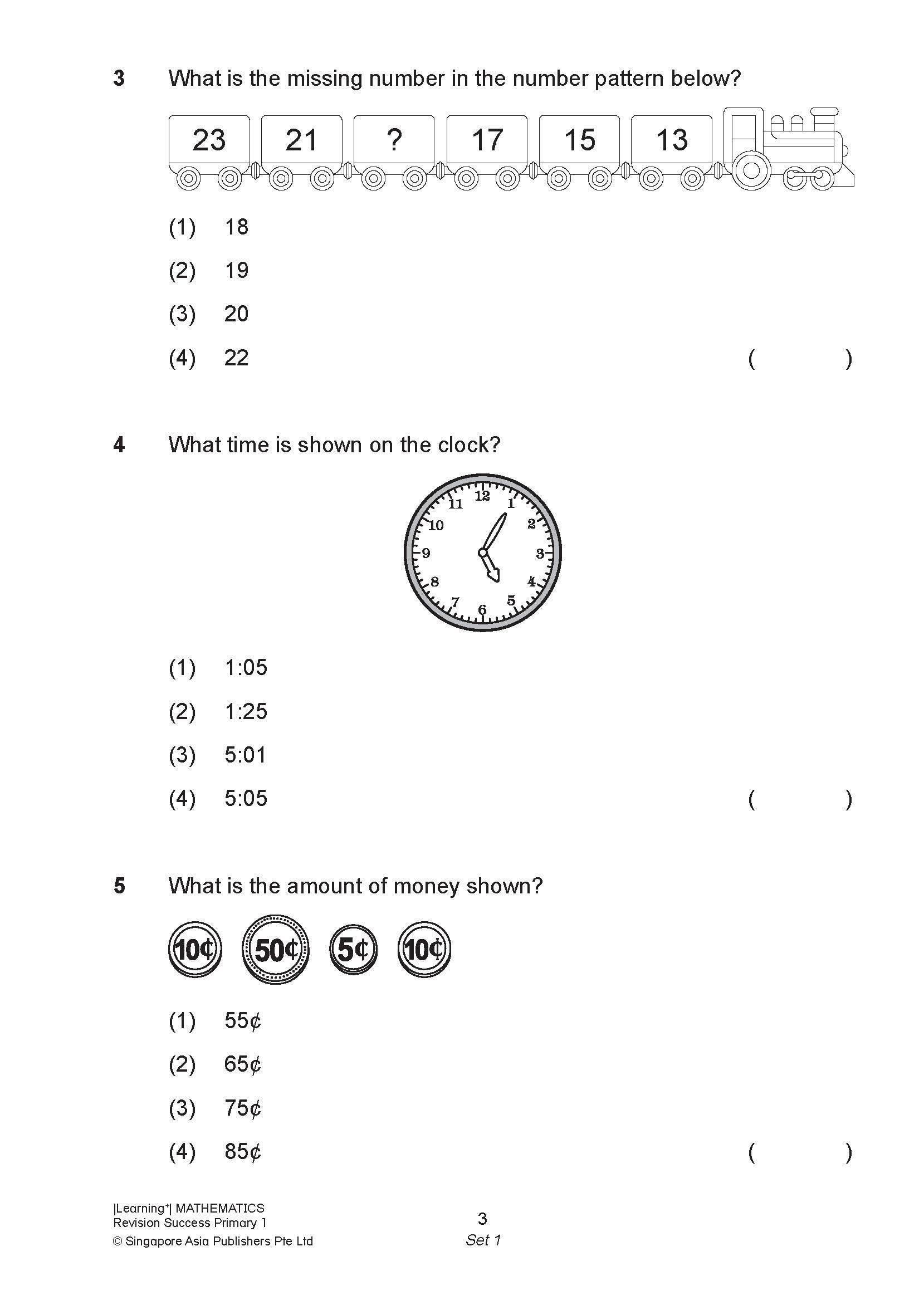 Learning+ Mathematics Revision Success Primary 1