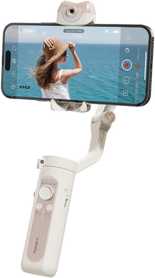 Hohem iSteady V2S 3-Axis Palm Smartphone Gimbal AI Visual Tracking (White)