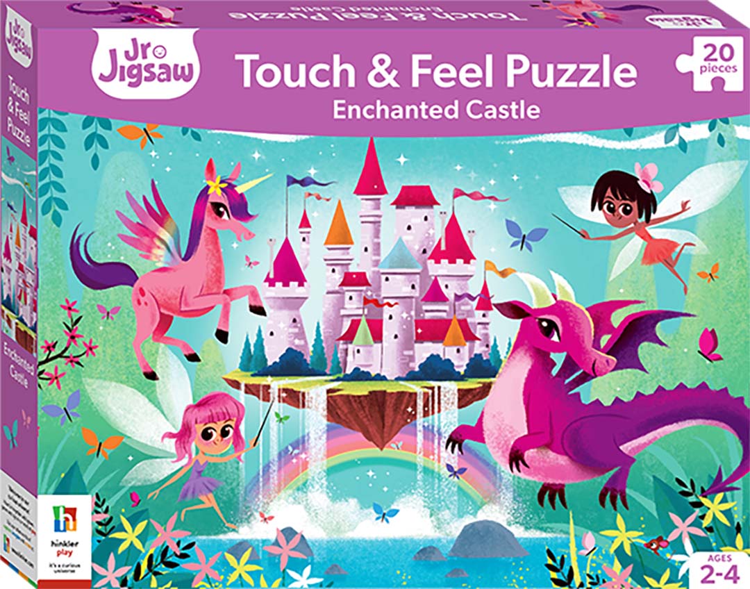 HINKLER JR JIGSAW TOUCH AND FEEL 20 PIECES PUZZLE ENCHANTED CASTLE
