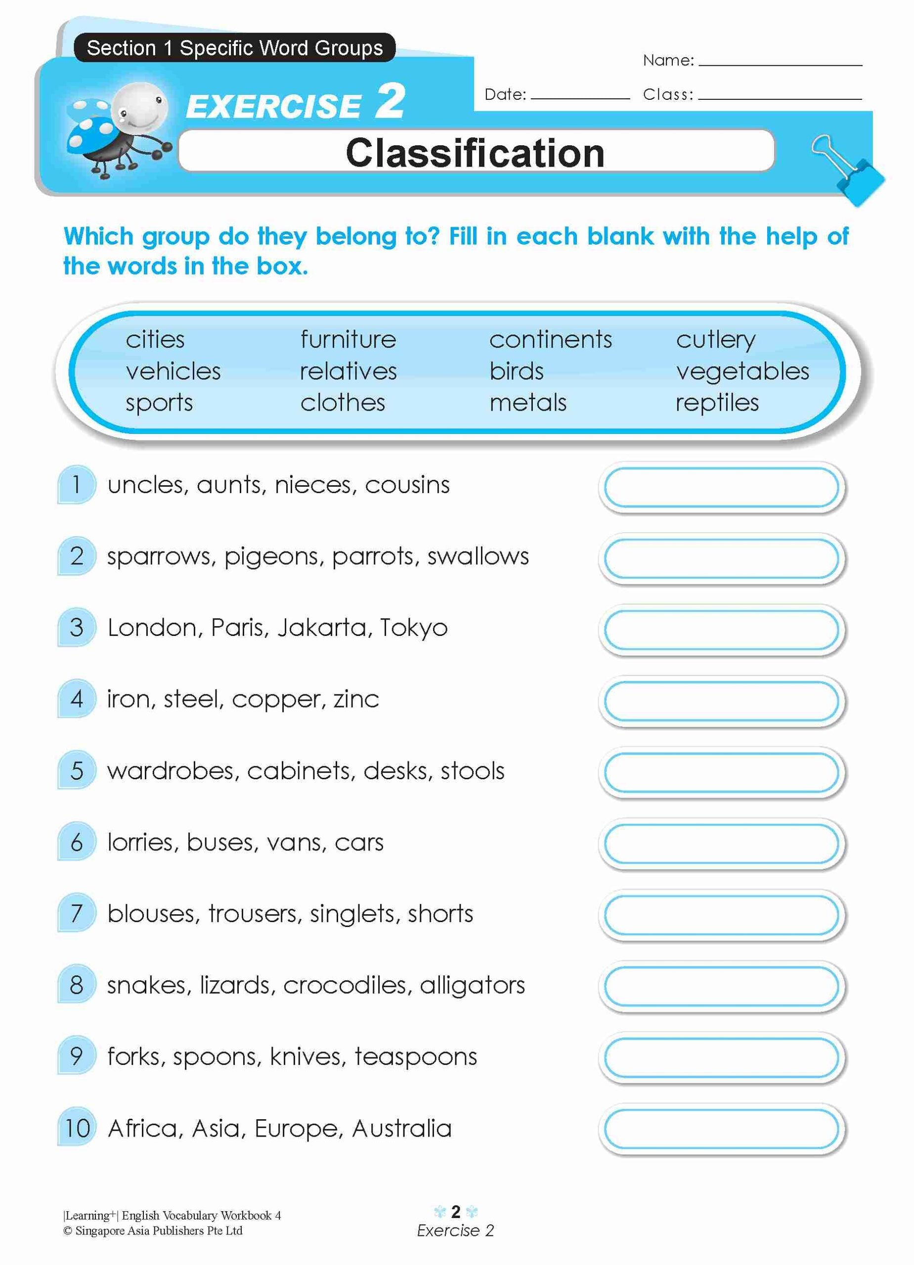 Learning+ English Vocabulary Workbook 4