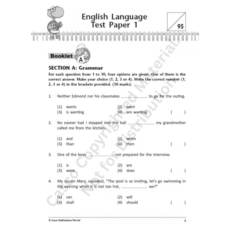 Primary 6 English 10 Class Tests