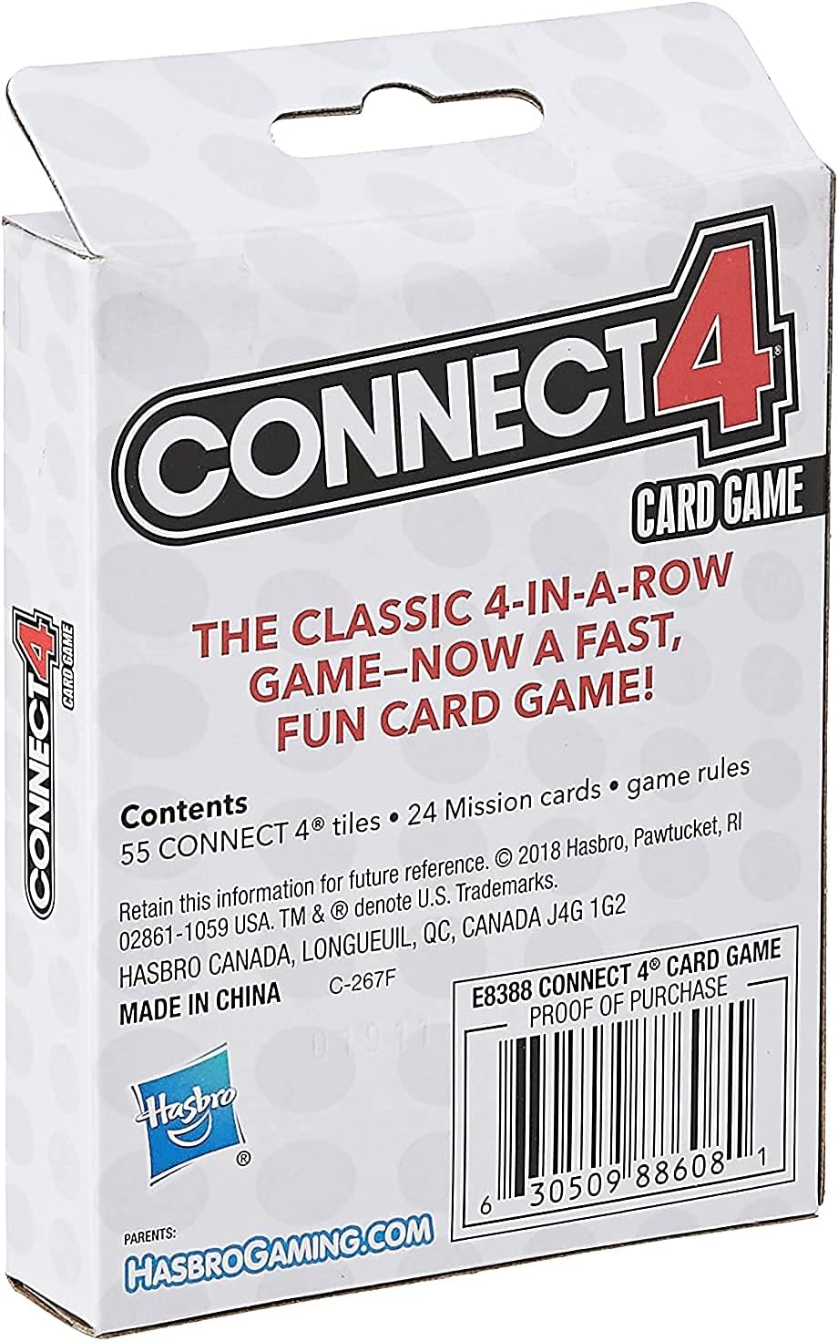 HASBRO CONNECT 4 CARD GAME