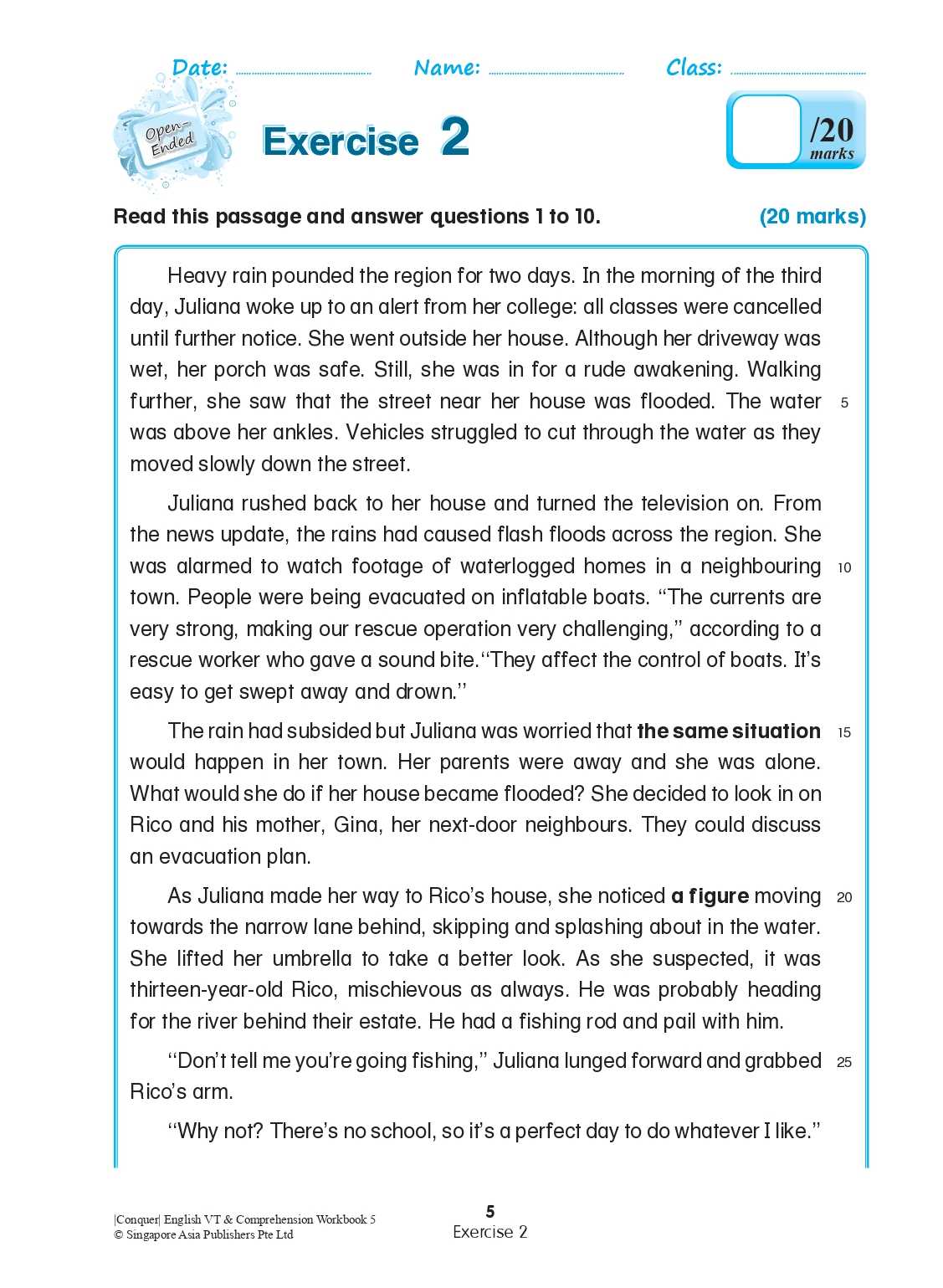 Conquer English Visual Text Comprehension & Comprehension Workbook 5 ...