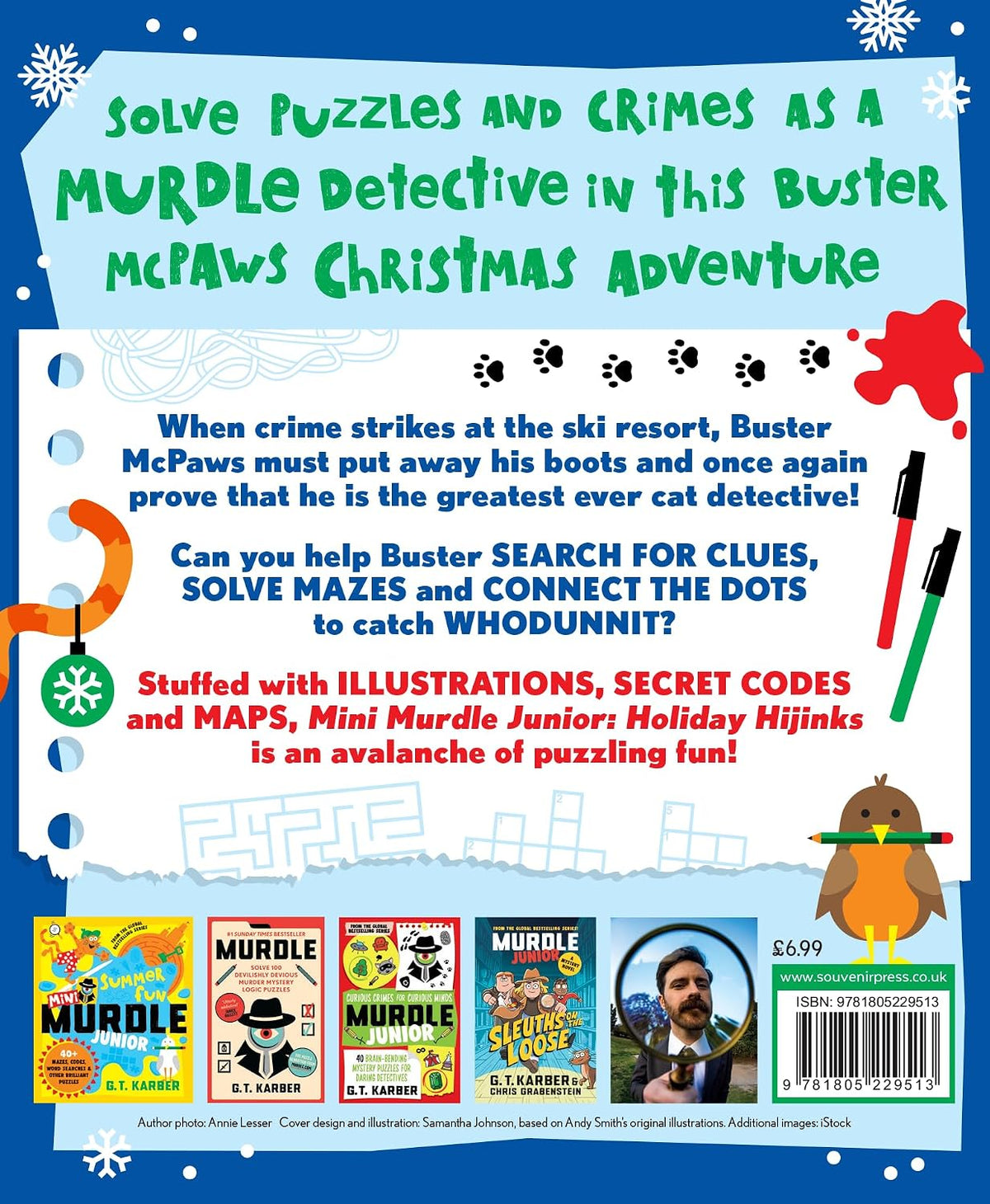 Mini Murdle Junior: Holiday Hijinks - 40+ Mazes, Codes, Word Searches and Other Brilliant Puzzles (Paperback)