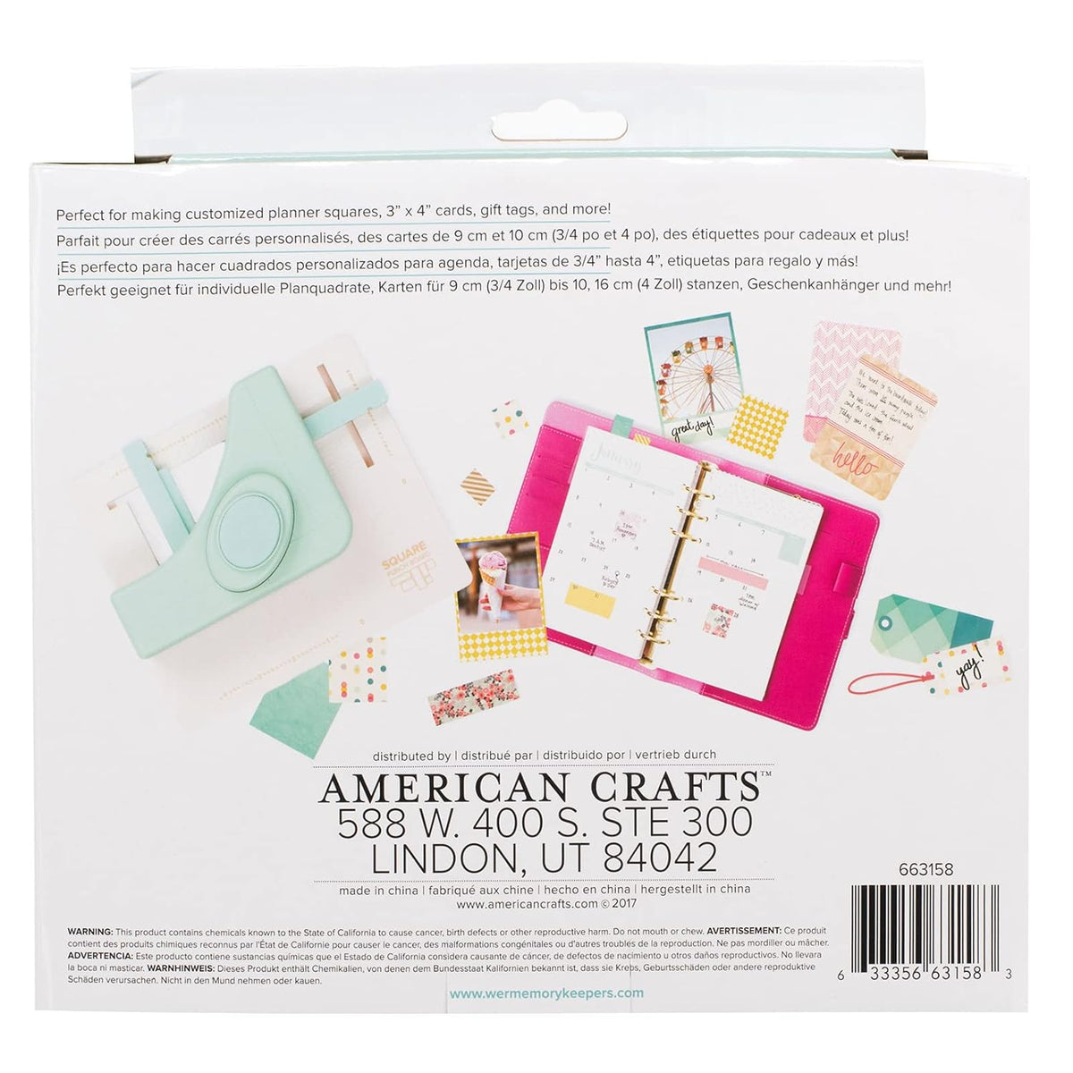 We R Memory Keepers Square Punch Board 663158
