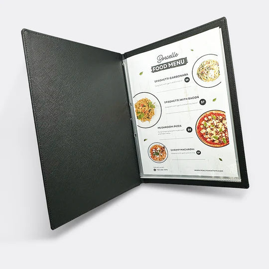 R'fillae A4 Pu Leather Refillable Menu Folder