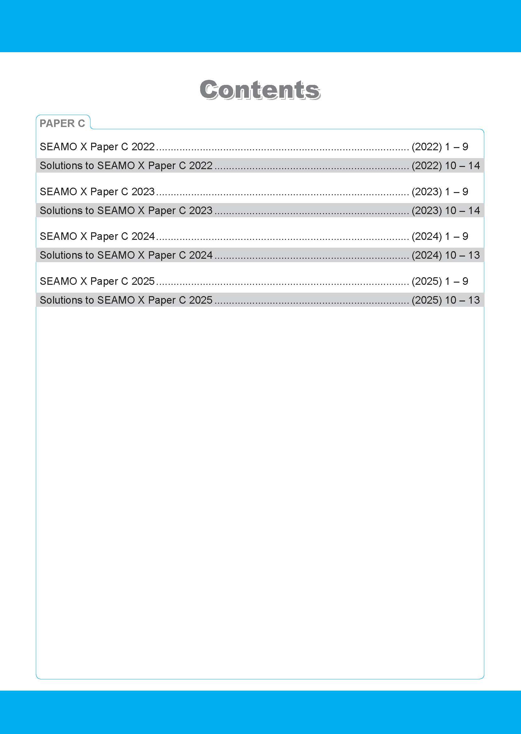 Primary 5&6 SEAMO Math Olympiad International Competition Preparation Paper C (SEAMO 2016-2024 + SEAMO X 2019-2025)