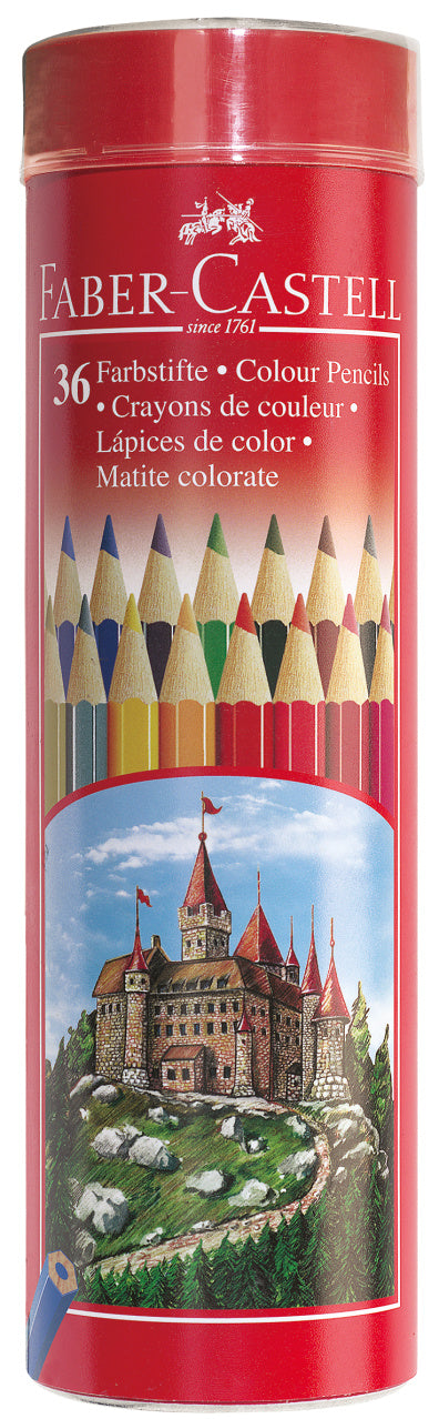 Faber-Castell Colour Pencils in Round Tin, 36 Colours-115828