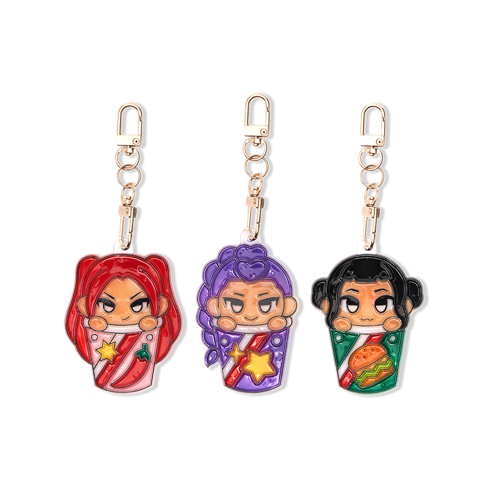 AMOS Glass & Sun Deco Keyring Set – K-POP Demon Hunters KDH-10