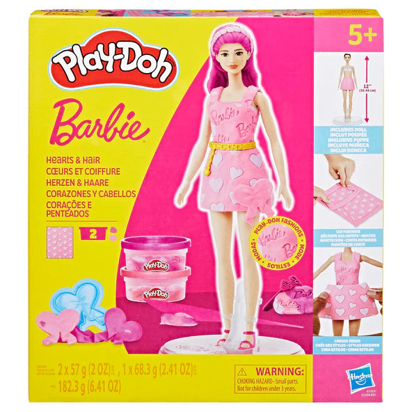 HASBRO PLAYDOH BARBIE HEARTS AND HAIR DOLL SET