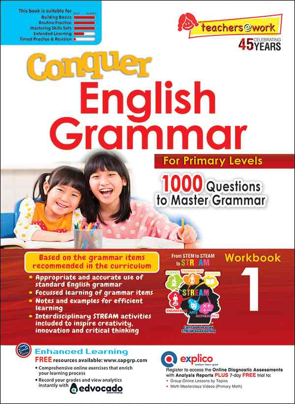 Primary 1 Conquer English Grammar Workbook 1 - 6th Edition