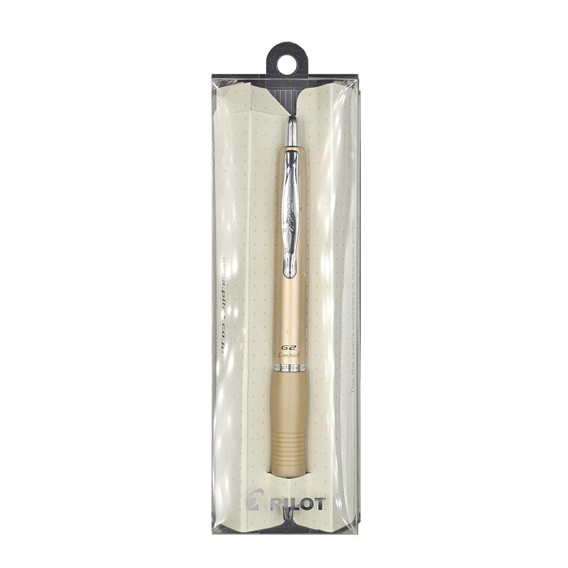 PILOT G2 LIMITED GEL PEN 0.7MM GOLD (BLACK INK)