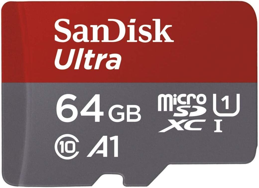 SanDisk SDSQUAR-064G-GN6MN Ultra A1 microSDXC UHS-I U1 Memory Card, Black, 64GB
