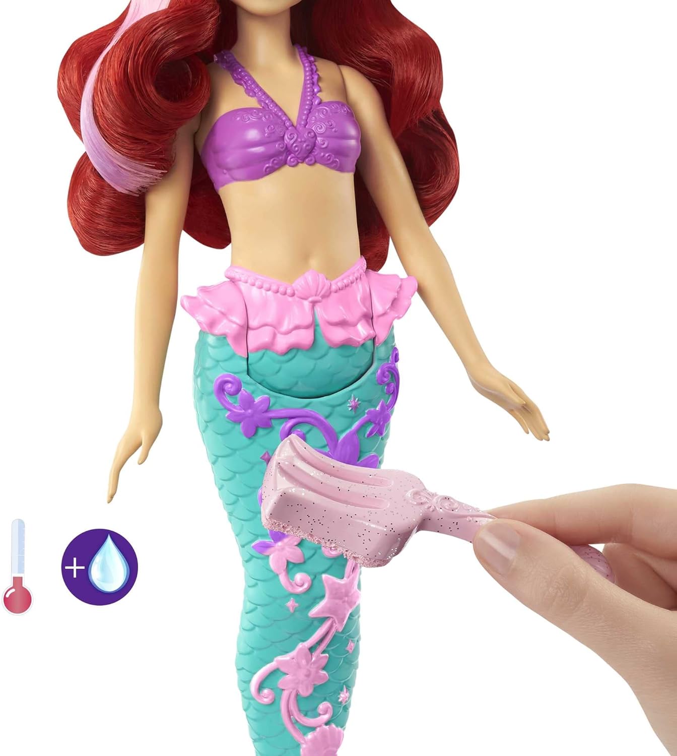 MATTEL DISNEY PRINCESS ARIEL CHANGES COLOR DOLL MERMAID PRINCESS